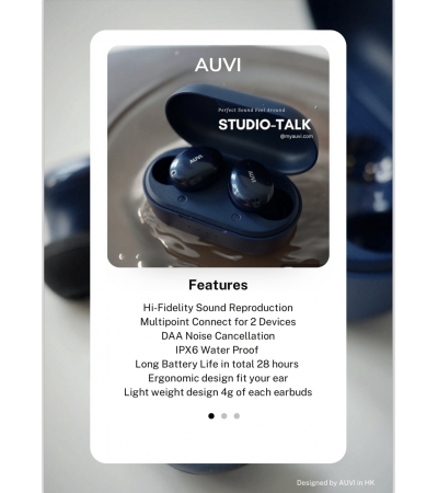 AUVI Studio-Talk True Wireless Earbuds
